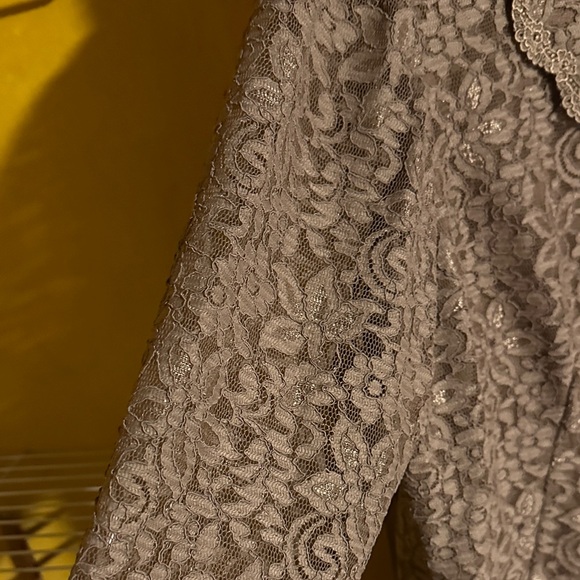 Talbots Women's Lace Blazer in Brown - Picture 4 of 8